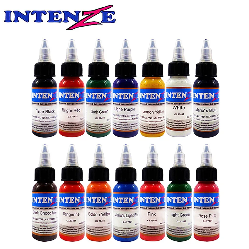 

14 цветных пигментов, 30 мл/флакон чернил для татуировки, для постоянной живописи человеческого тела, цветной пигмент для татуировки, поставка татуировки