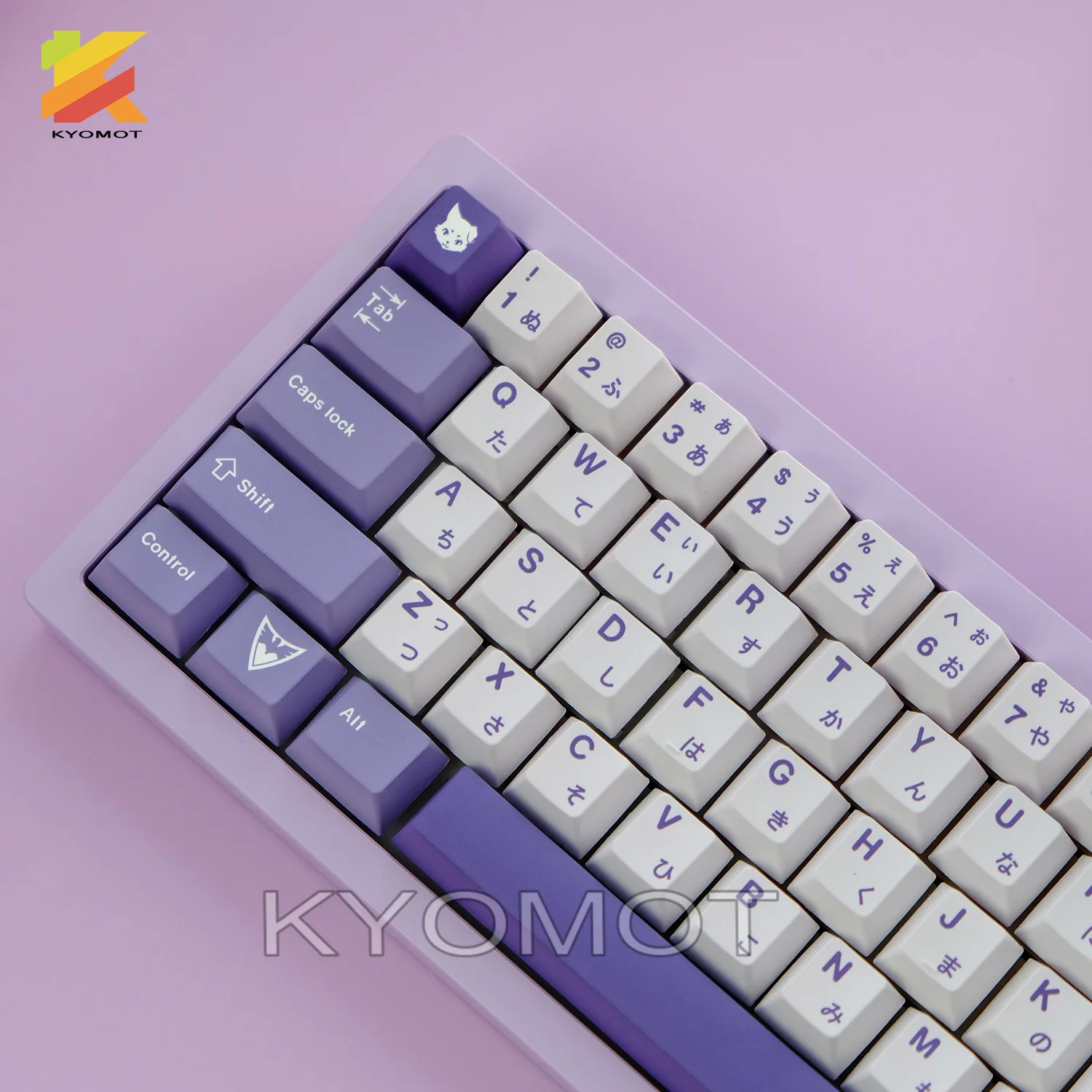 KYOMOT 128 Keys Purple Ice Witch Theme Keycaps PBT Dye Cherry Profile Keycap For MX Switches Anime Games Mechanical Keyboard Cap