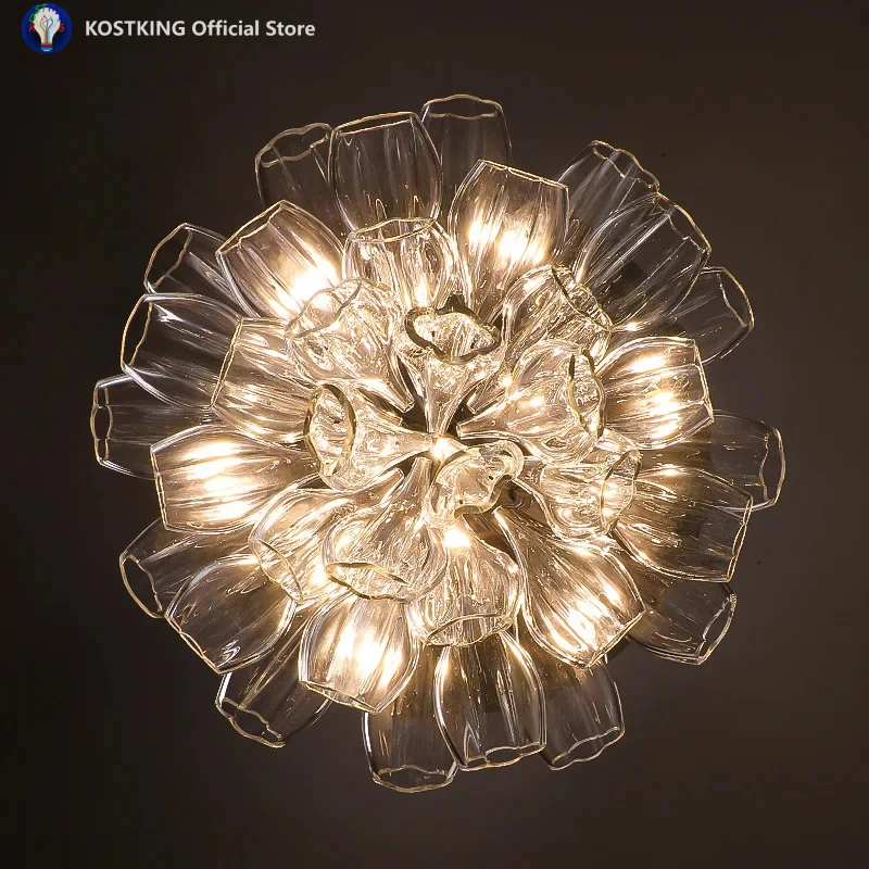 

2026 Роскошная хрустальная светодиодная люстра для гостиной, ресторана, вестибюля отеля, виллы, стеклянный подвесной светильник, золотой, серебряный блеск, декоративный светильник