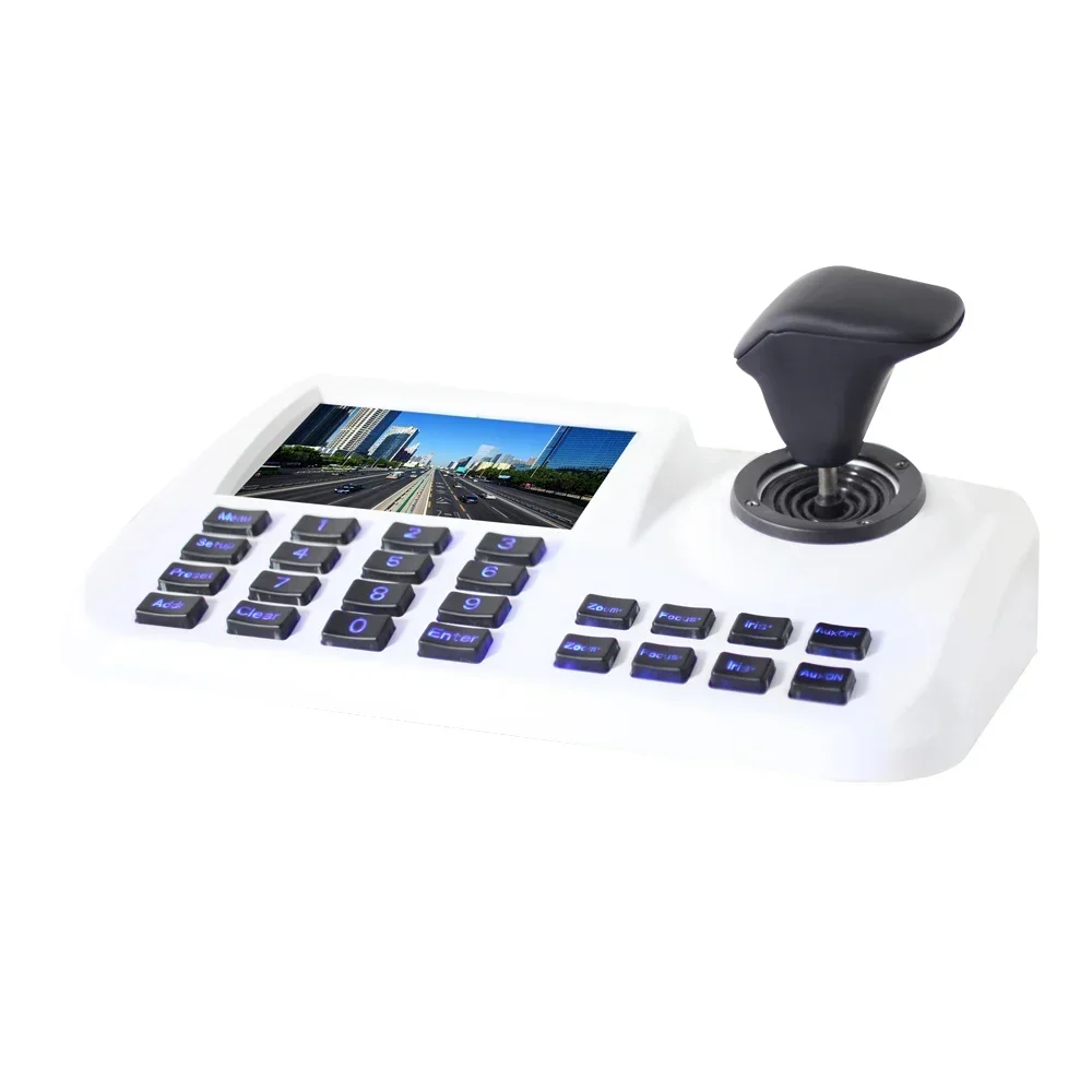 5 inch LCD H.265 Screen Onvif 3D CCTV IP PTZ joystick controller keyboard with HDMI USB for IP PTZ Camera Security