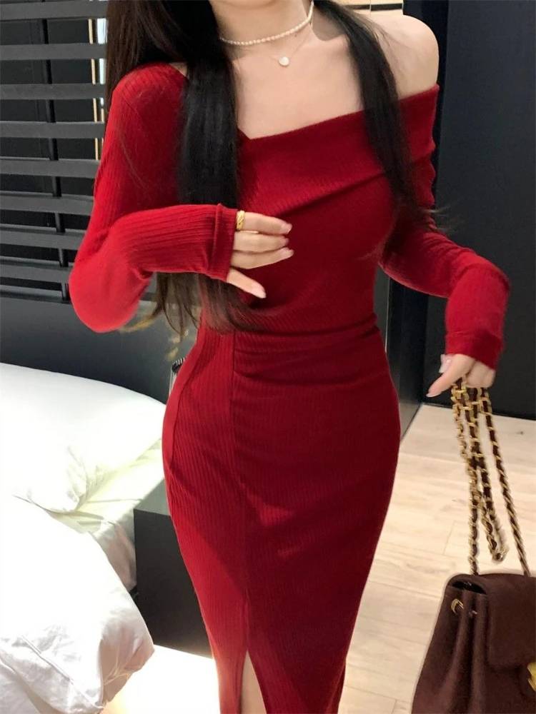 Prom Party หญิงชุดถักคุณภาพสูงสบายๆใหม่ในการขายสบาย Essential Trend แยกชุดถักโครเชต์ผู้หญิง