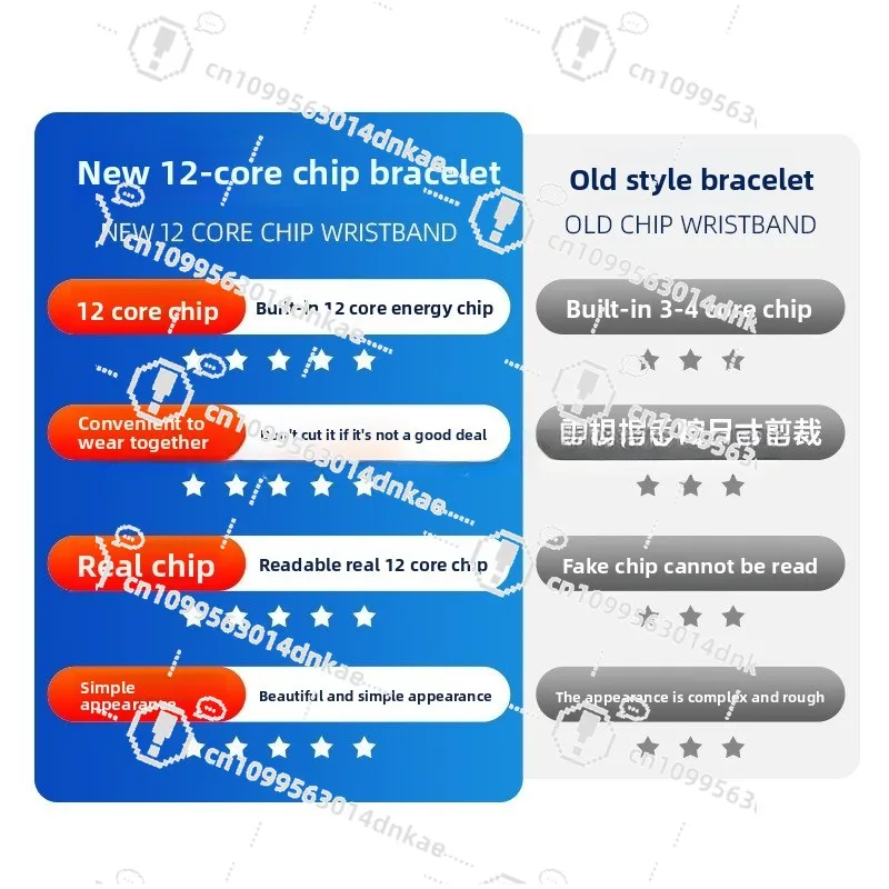 Biological Resonance Bracelet 12-core Chip Silicone Magnetic Wristband Microcirculation Improvement Quantum Entanglement Scalar
