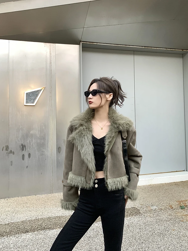 

Lamb Wool Jacket Woman Heavy Antistatic Function Friction Resistant Charge Protection Electric Defense Spark Prevention Neutral