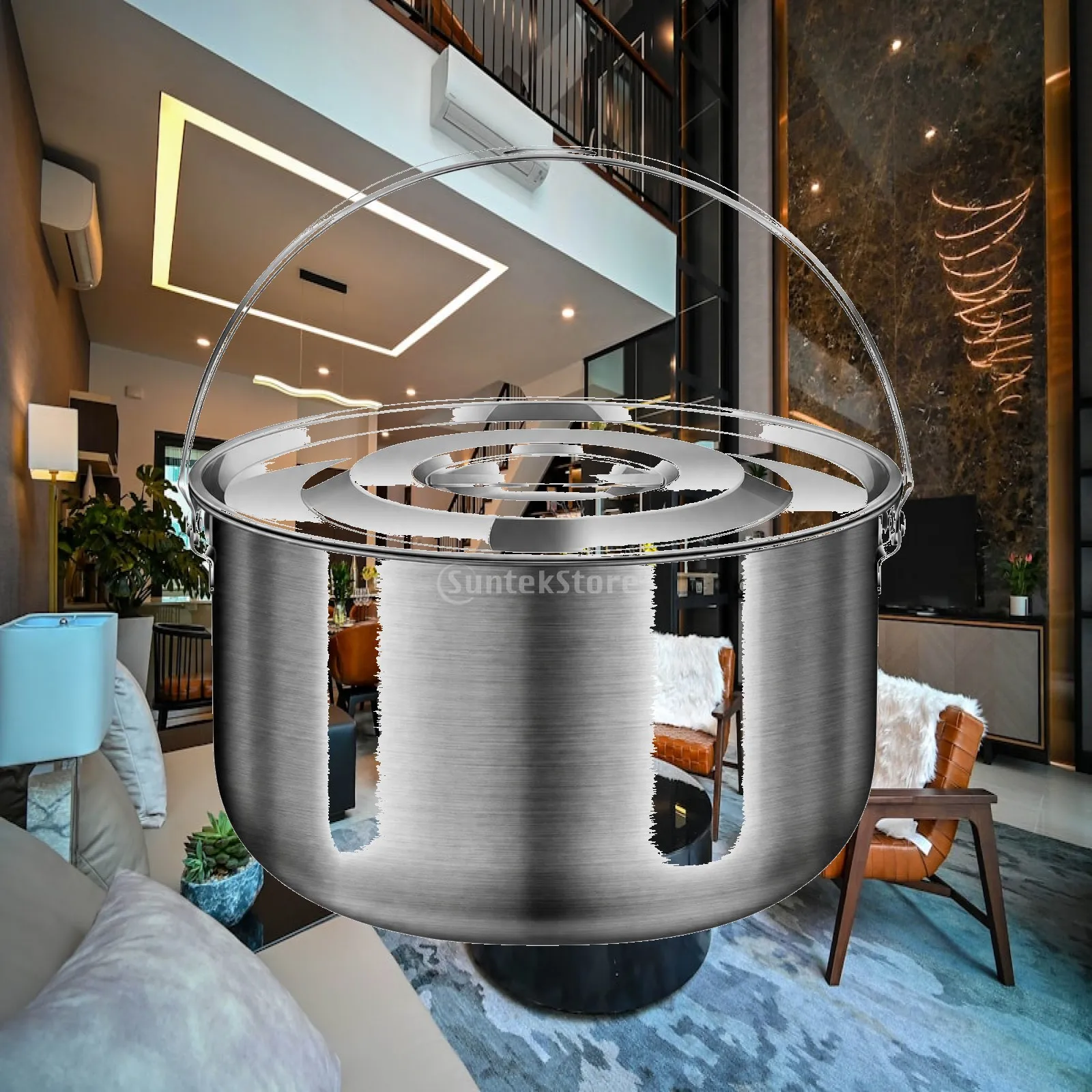 Oil Storage Pot with Lid Heat-Resistant Stainless Steel Oil Pot Cooking Grease Container with Handle for Food Cooking