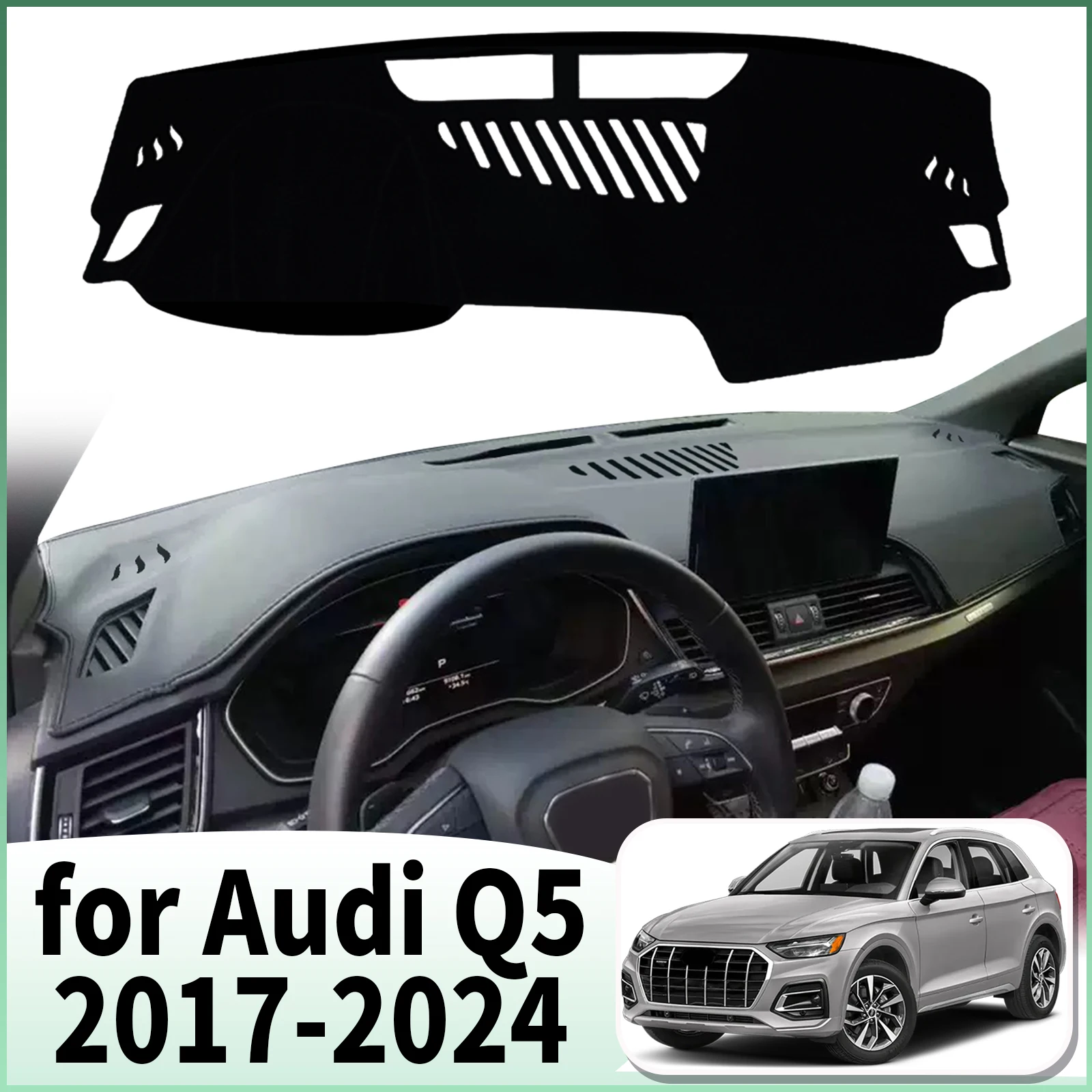 

fit for Audi Q5 2017-2024 2023 2022 2021 SQ5 Dashmat Car Accessories Dashboard Cover Pad DashMat Sunshade Protective Carpet