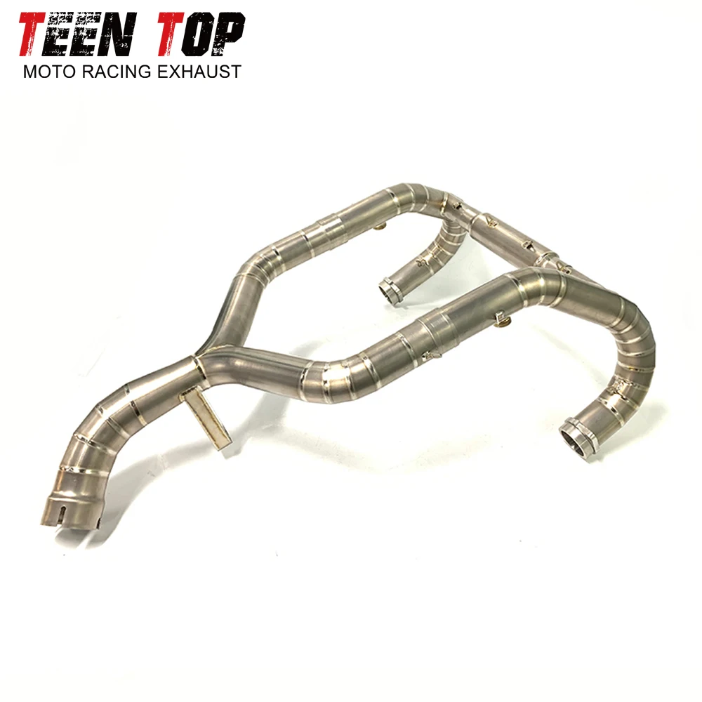 سبائك التيتانيوم العادم الكوع الاتصال مع الأصلي لسيارات BMW R تسعة T العادم رأس دراجة نارية الهروب r تسعة t اتصال الأنابيب