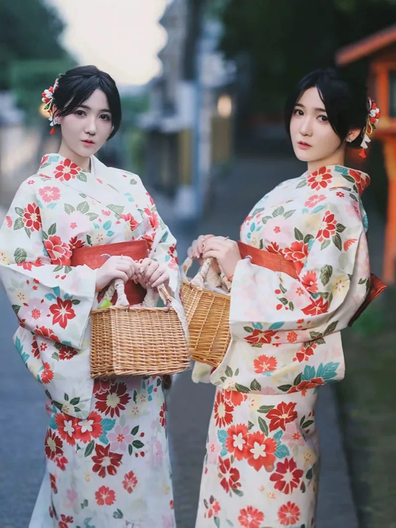 Japanese New Traditional Kimono God Girl Yukata Dress Photo Japanese Improved Version Photography Photo Clothing ﻿
