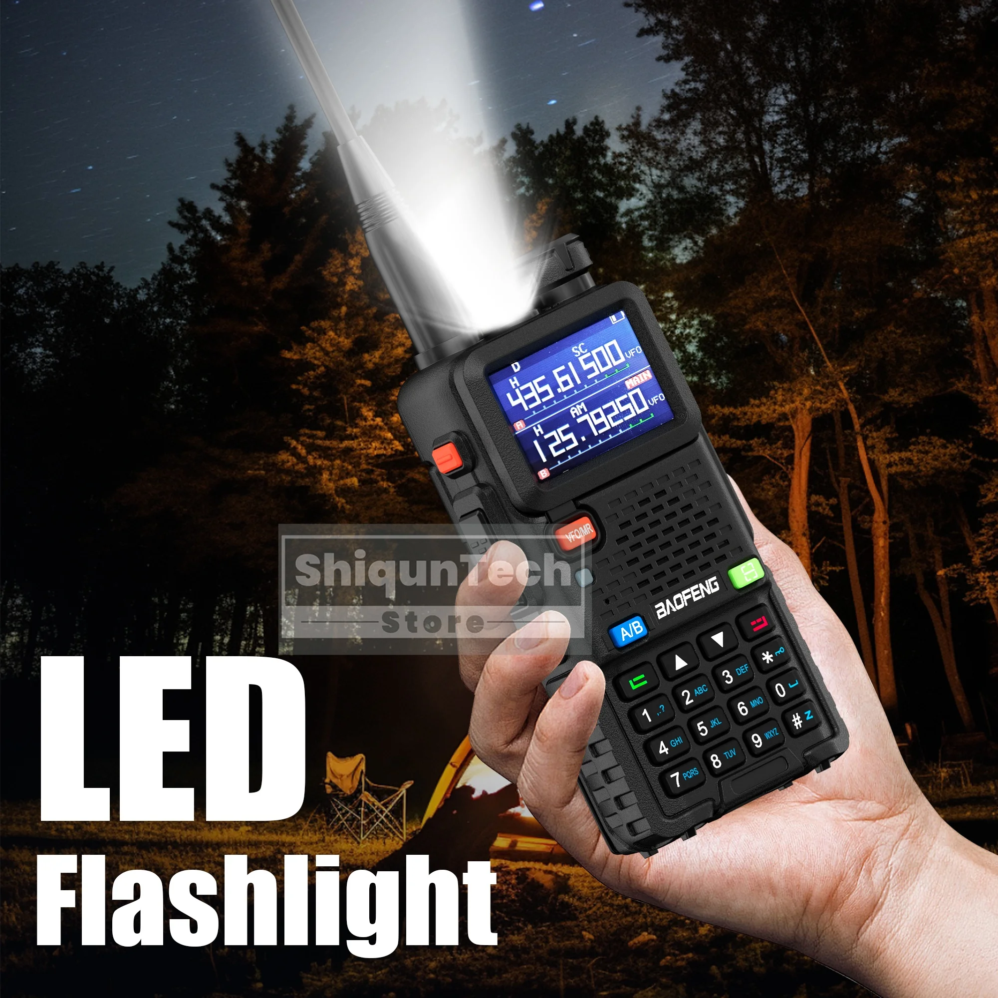 Baofeng اسلكية تخاطب UV-5RM IC شهادة 2500/3800/6800mAh خيار البطارية اللاسلكية نسخة تردد USB-C AM FM 10 واط هام راديو