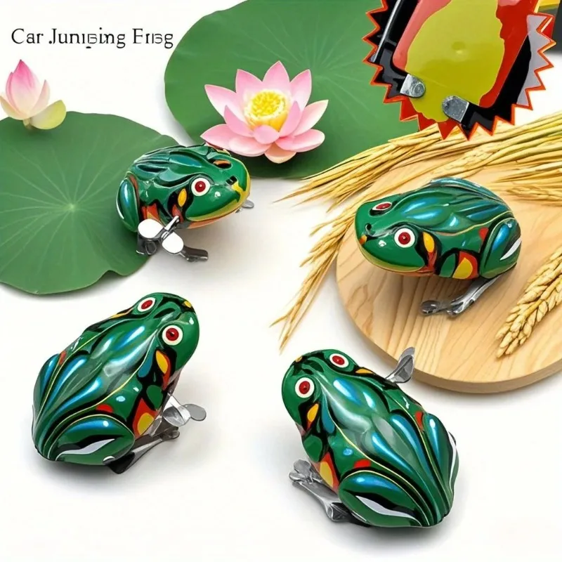 

1 шт. Железная лягушка, ностальгическая металлическая лягушка на пружине, украшение для автомобиля, декор для дома и офиса, украшение для сада, забавный компаньон для дома, декоративная фигурка животного.