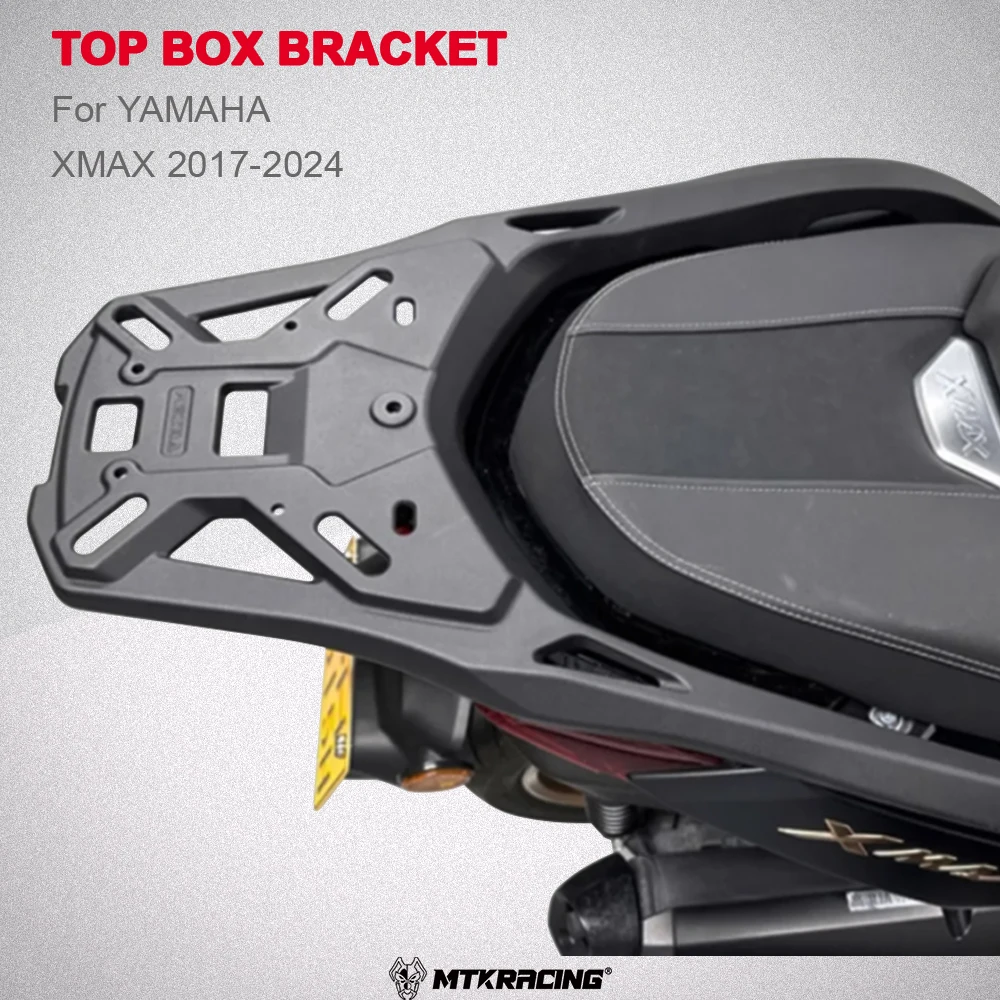 MTKRACING Top Box Bracket For YAMAHA XMAX 2017-2024 Motorcycle Rear Luggage Rack Top Box Bracket Cargo Shelf Holder