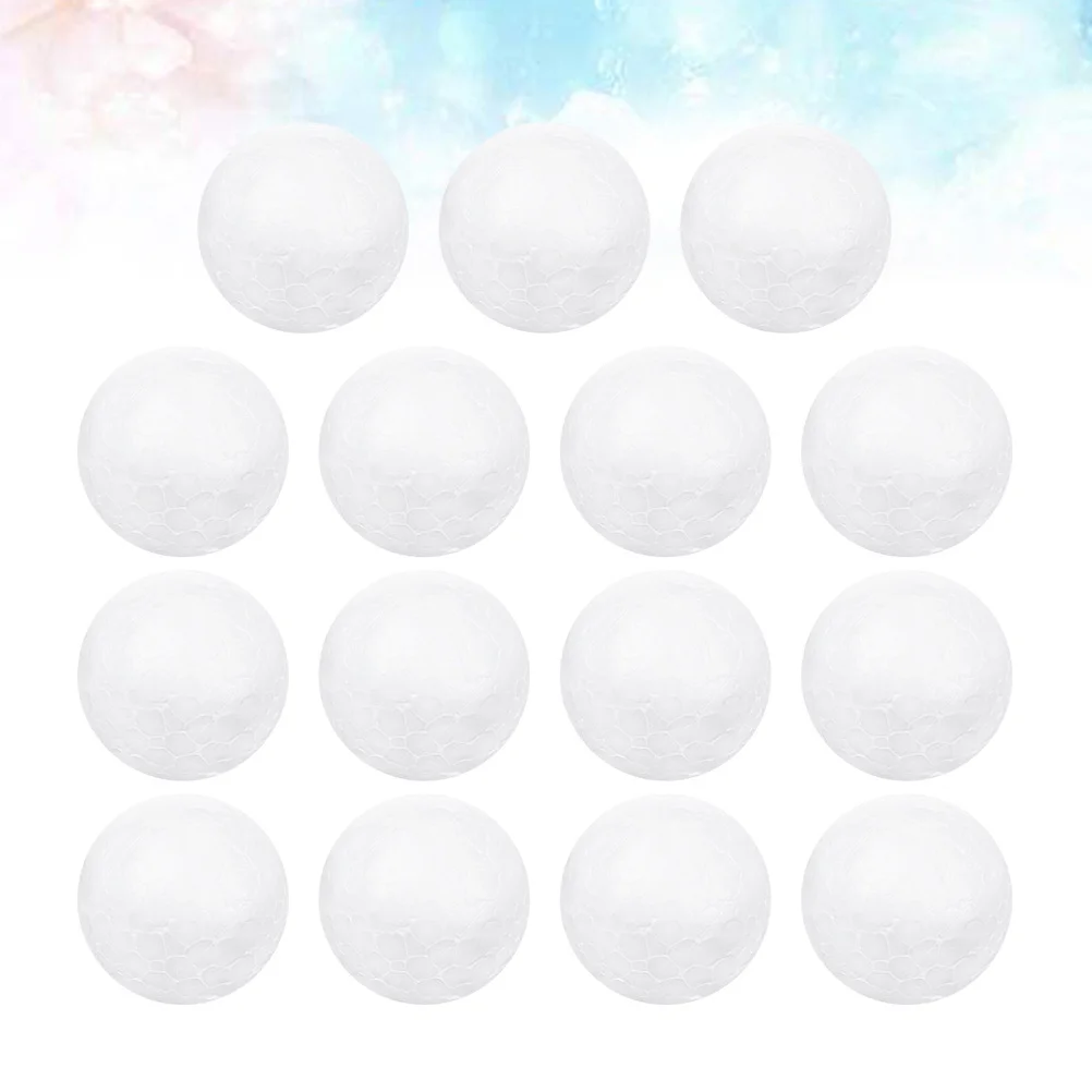 

15Pcs White Round Craft Balls Durable Eco Friendly DIY Children Christmas Ornament Preschool Art Project Ball Craft