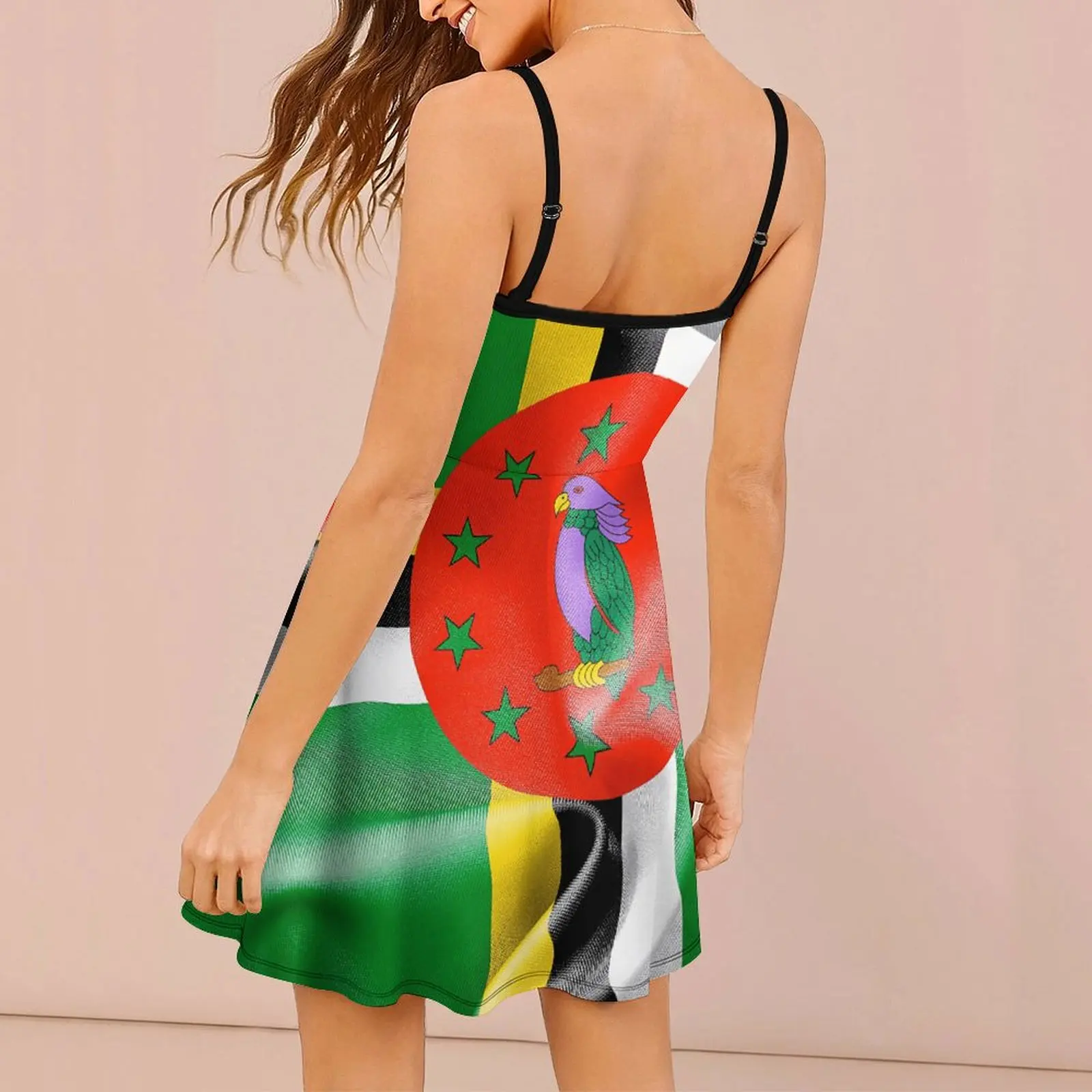 Sexy Dominica Flag Women's Sling Dress Funny Geek Cocktails  Woman's Dress The Dress Graphic Vintage