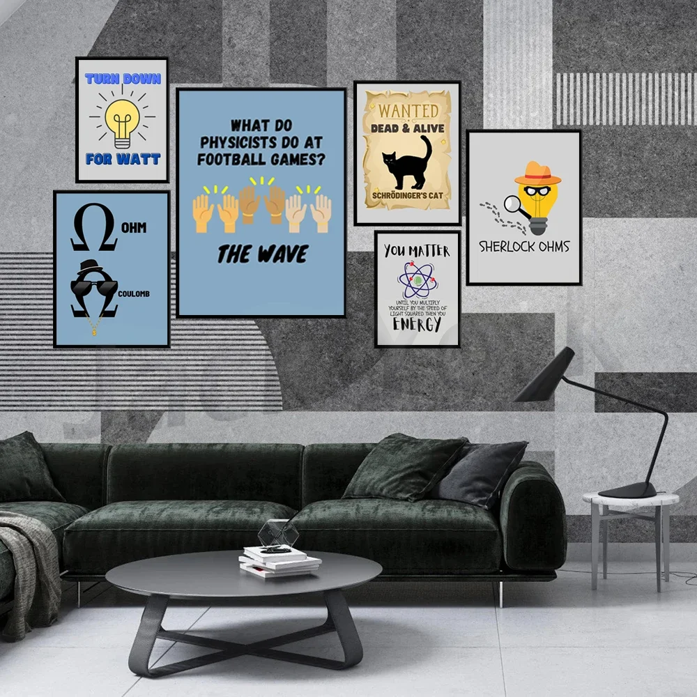 Science Posters  Printables, Physics Puns, Science Puns, Funny Science Posters, Educational Posters, Middle school, High School