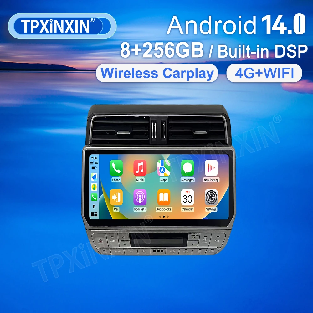

Update 12.3 Inch Screen For Toyota Land Cruiser Prado 2010-2017 Car Radio Multimedia Player Stereo Radio Android 14 Head Unit