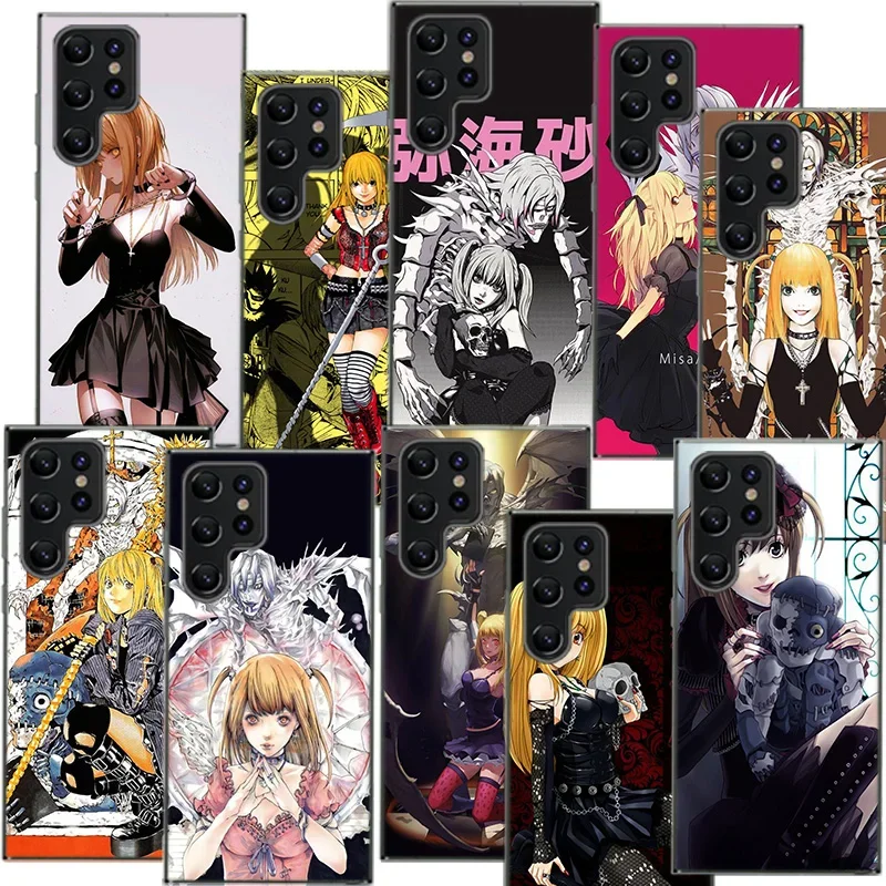 Anime Death note Amane Misa Clear Phone Case For Samsung Galaxy S21 S20 S23 FE S24 S22 Ultra Capa S10 S9 S8 Plus S10E Cover Shel