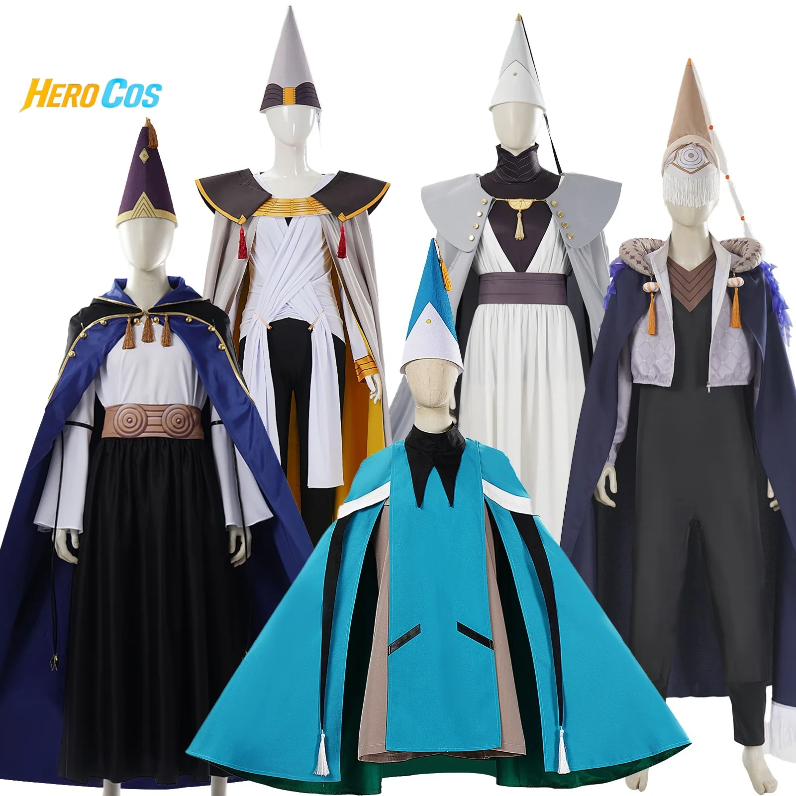 魔女帽子アトリエ-キフレイ-コスプレ衣装-ハロウィンパーティー-ゴージャスな制服-ウィッグ-アクセサリー-小道具-コンプリートセット-hero-cos
