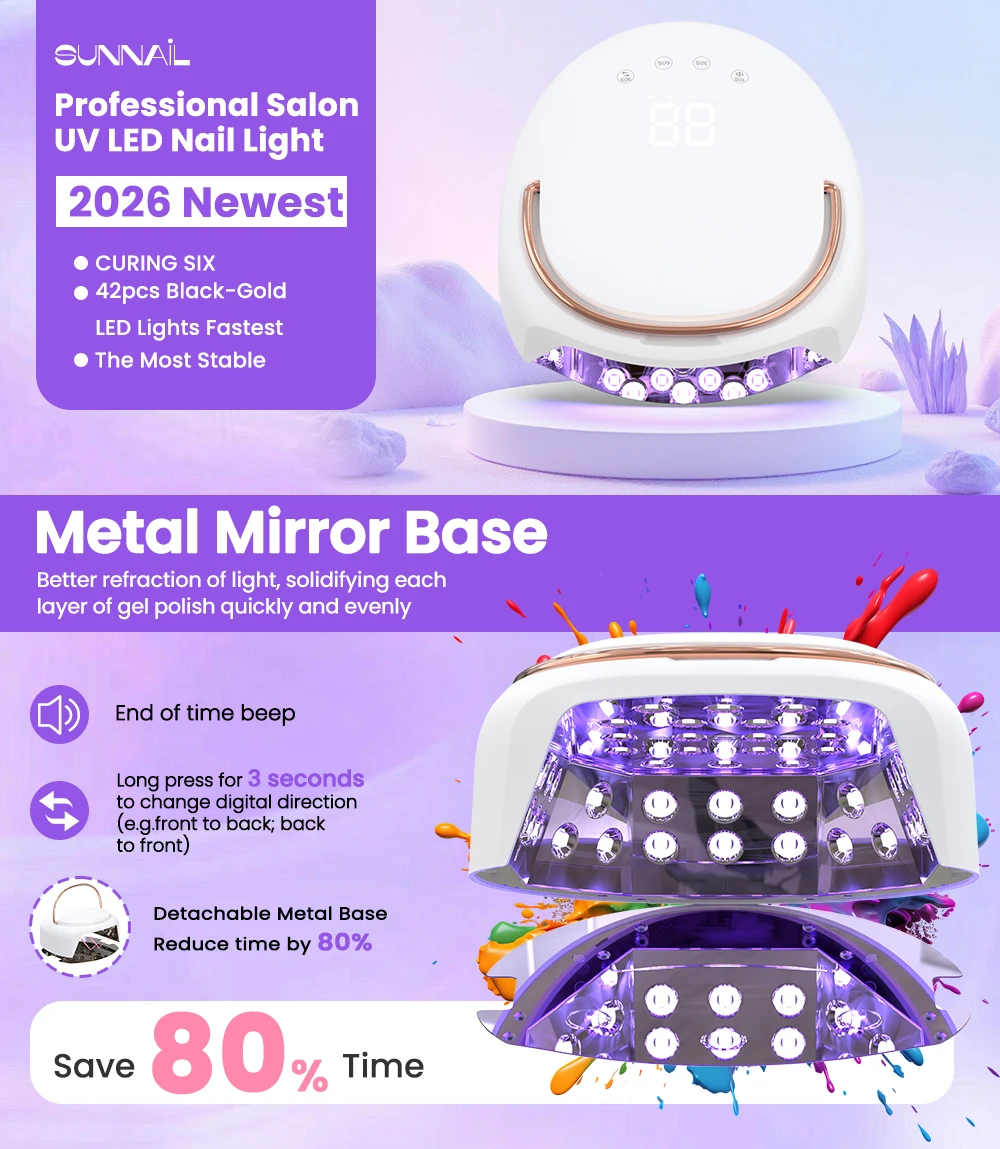 60W 42LEDs LCD Touch Screen Fast Dryer UV Lamp for Home Use for  Fast Curing Nail Gel Polish Home & Salon Use 1 Year Warranty