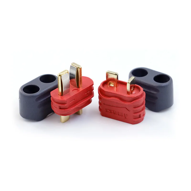5-100Pcs T Connector Deans Plug with Cover Male Female Deans Connector with Sheath Housing For RC Lipo Battery Aircraft Toys