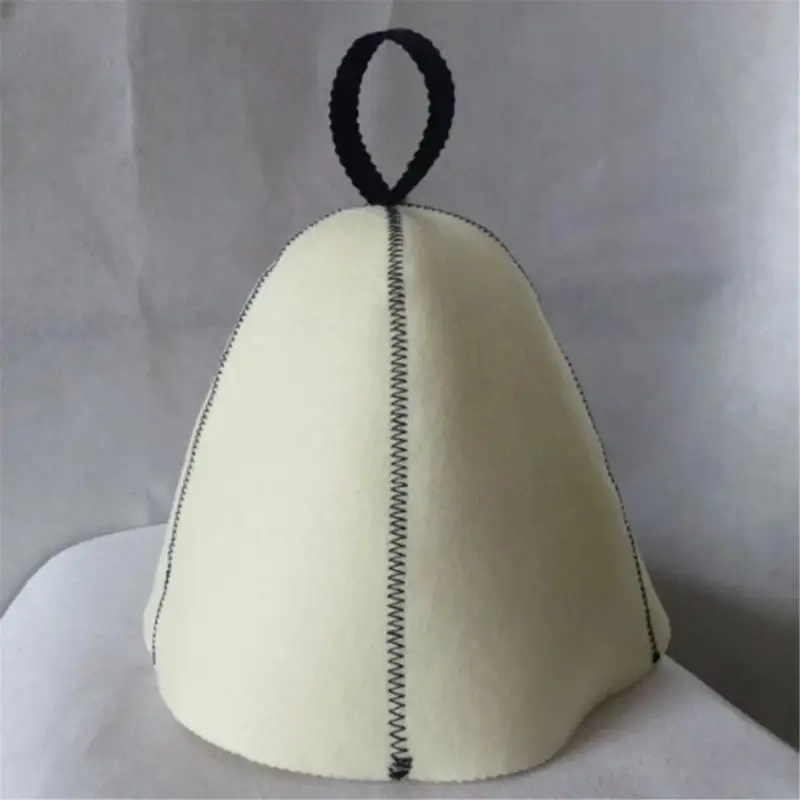 D0AB Soft Felt Sauna Hat avec texture en feutre tapis adapté aux soins capillaires