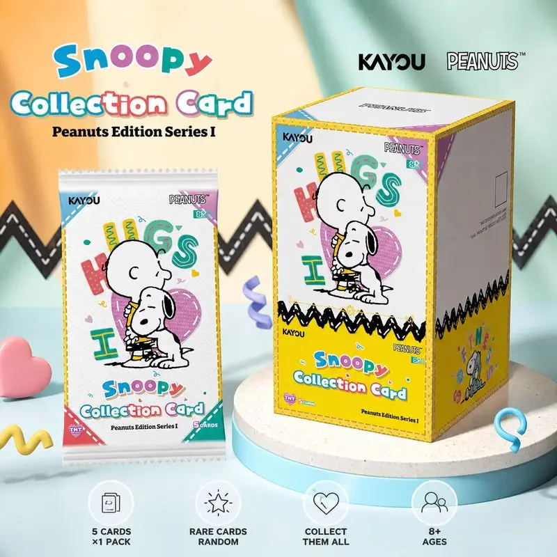 Kayou Original Snoopy Collection Cards Peanuts Series 1 Anime Character Cards Full Set Peripherals English Version For Collector