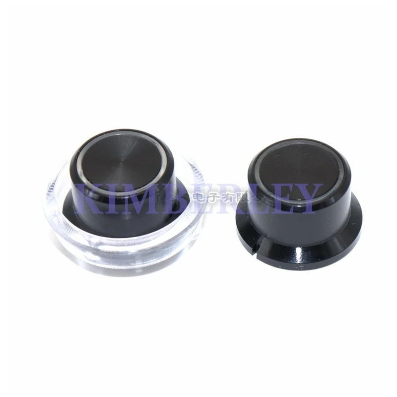 2PCS 25MM Straw Hat Type Transparent Knob Cap Potentiometer Knob Switch Cap Volume Adjustment Knob Cap two-piece Set