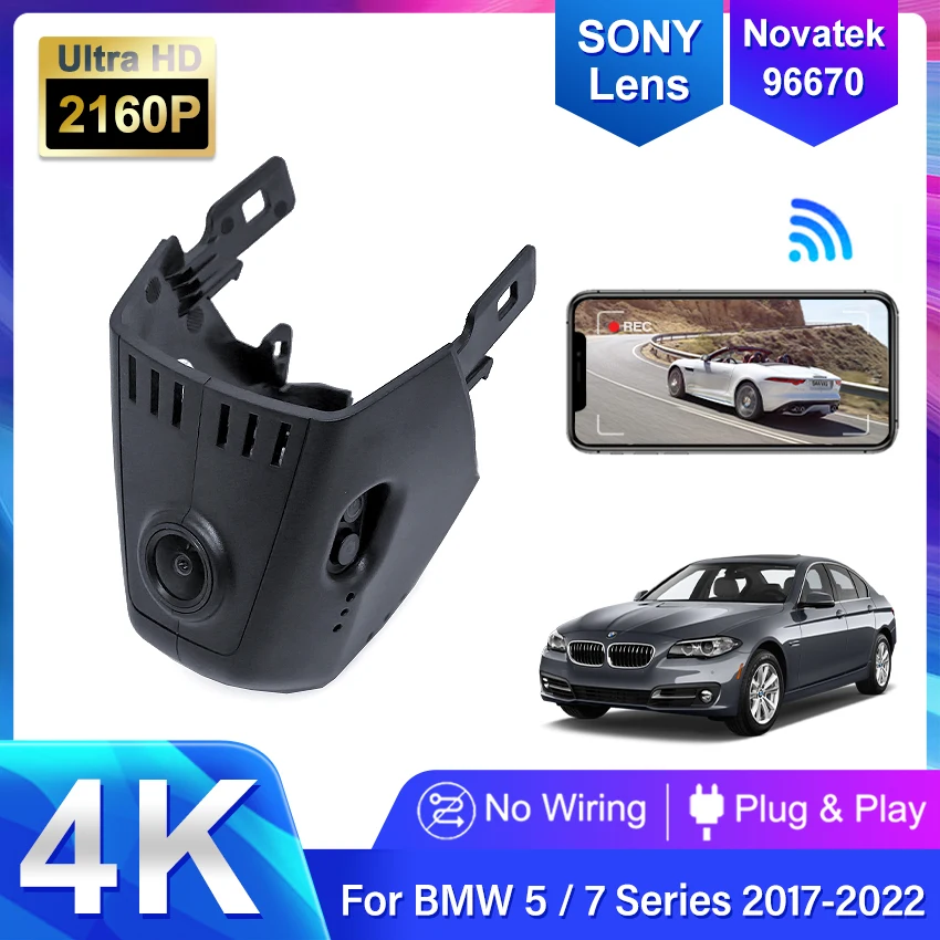 4K HD 2160P Plug and play Car DVR Video Recorder Wifi Dash Cam For BMW 5 Series 6 Series Gran Turismo 7 Series G30 G32 G11