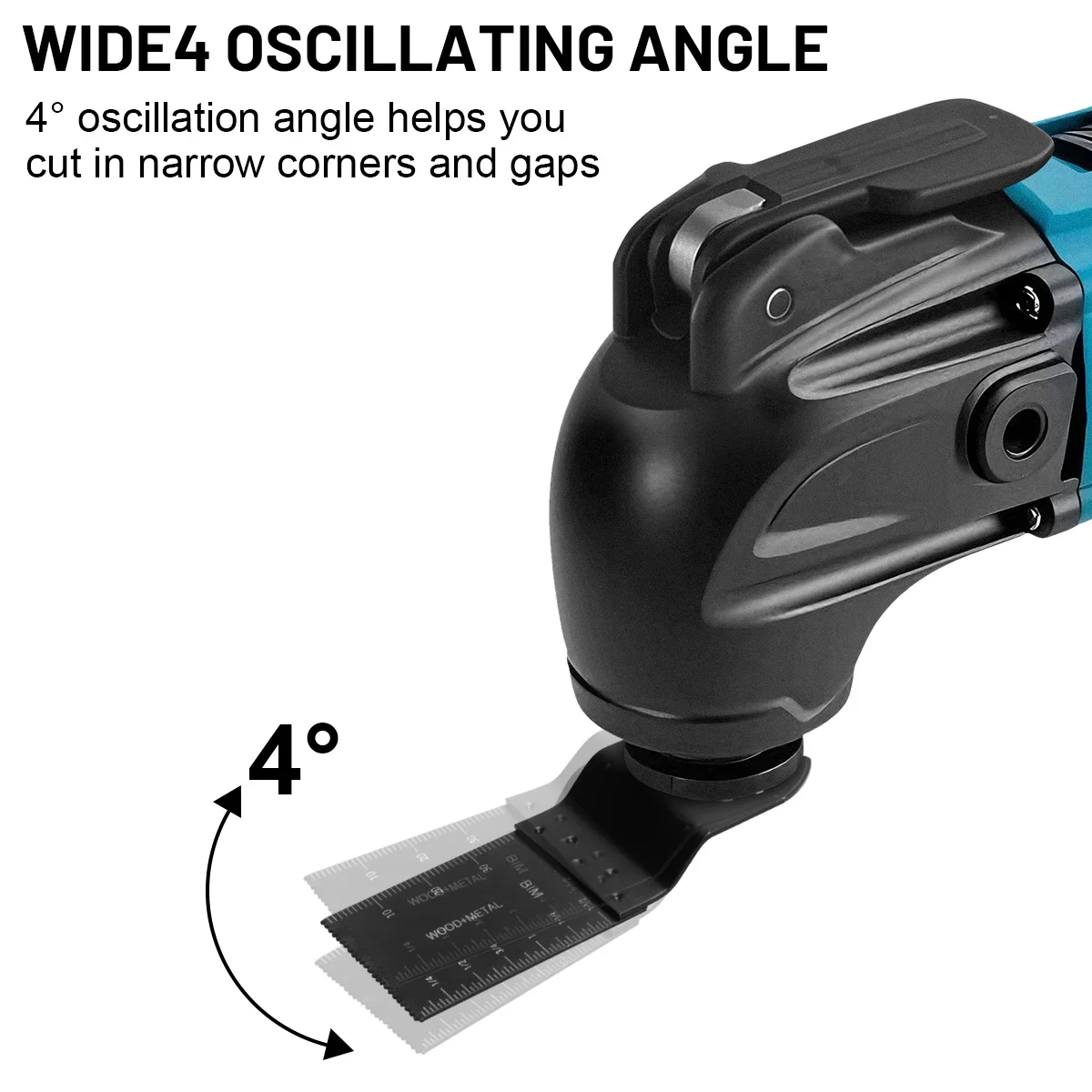 Gisam 20000OPM Brushless Oscillating Multi Tools Function Tool 6Gears Electric Saw Trimmer Shovel for Makita 18V Battery Pin