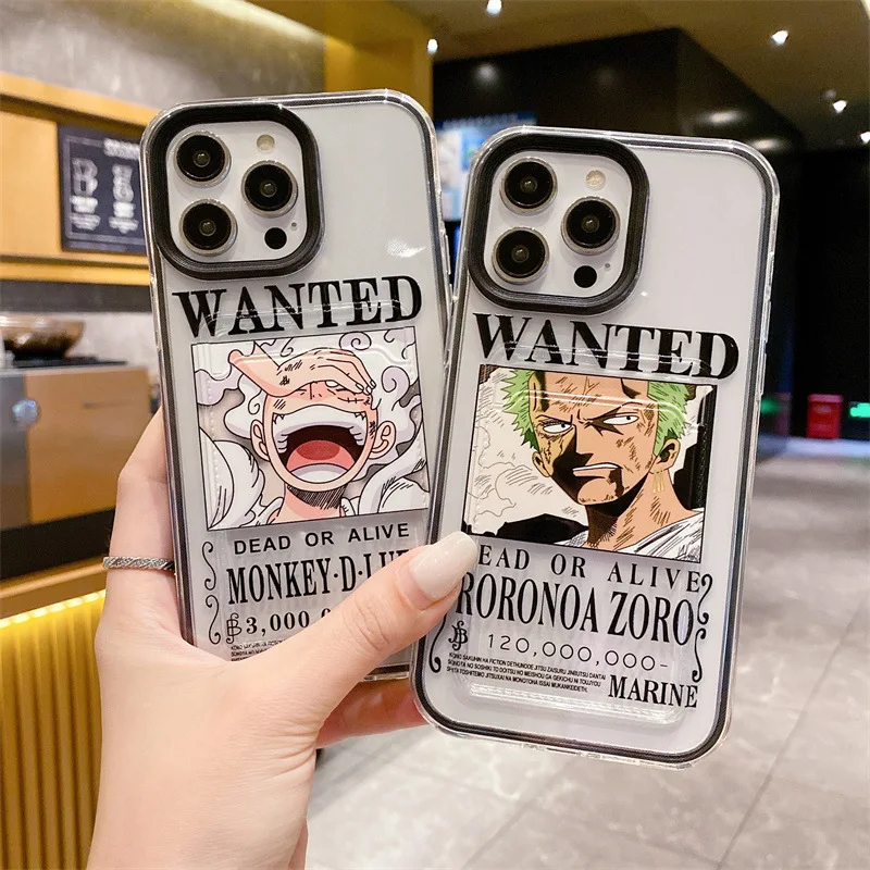 Anime One Piece Luffy Gear 5 Roronoa Zoro Clear Phone Case For iPhone 15 14 13 12 Pro Max Plus Silicone Protective Cover Funda