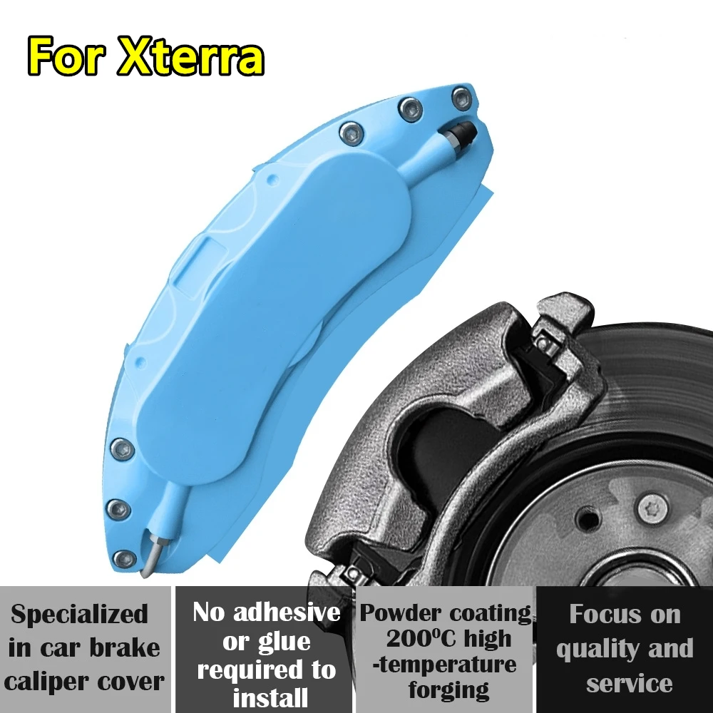 For Nissan Xterra Car Brake Caliper Cover Aluminum Alloy Metal Kit Fit e-POWER 2.0L 2.5L VC-Turbo 300 CVT ITS XL XE 2WD 4WD MT