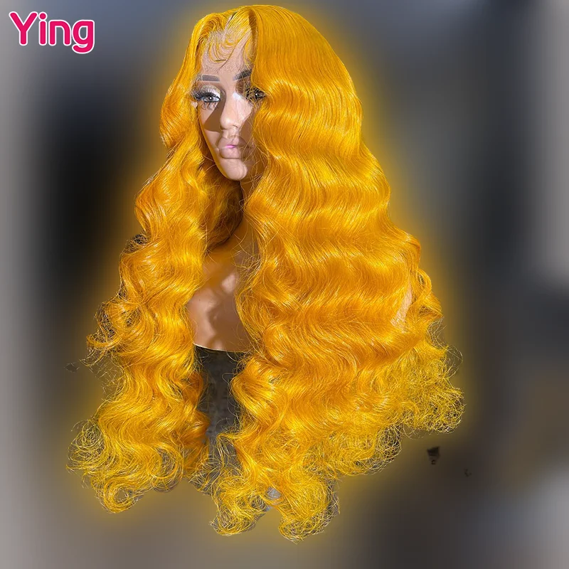 

Ying Body Wave 13x6 Lace Front Human Hair Wigs Yellow Colored Brazilian Remy 613 Blonde Wig 13x4 Lace Frontal Wig PrePlucked