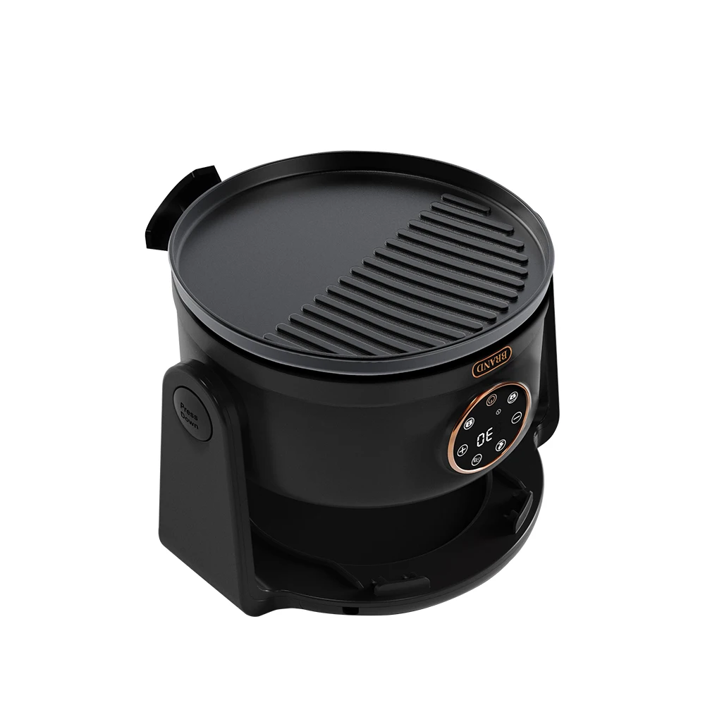 

2 in 1 All-Around Visual Glass 4L Electric Digital Air Fryer Custom Flip Cover Smart Air Fryers