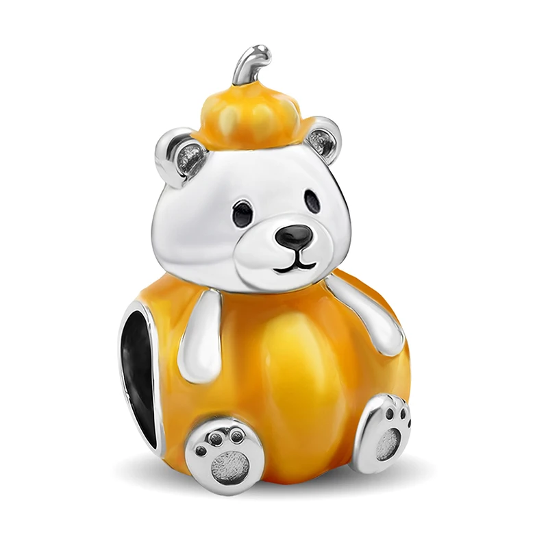 925 فضة السجق الكلب اليقطين الدب يونيكورن الحيوان سلسلة حبة صالح سوار ذاتي الصنع صنع هدية من مجوهرات عالية الجودة #2