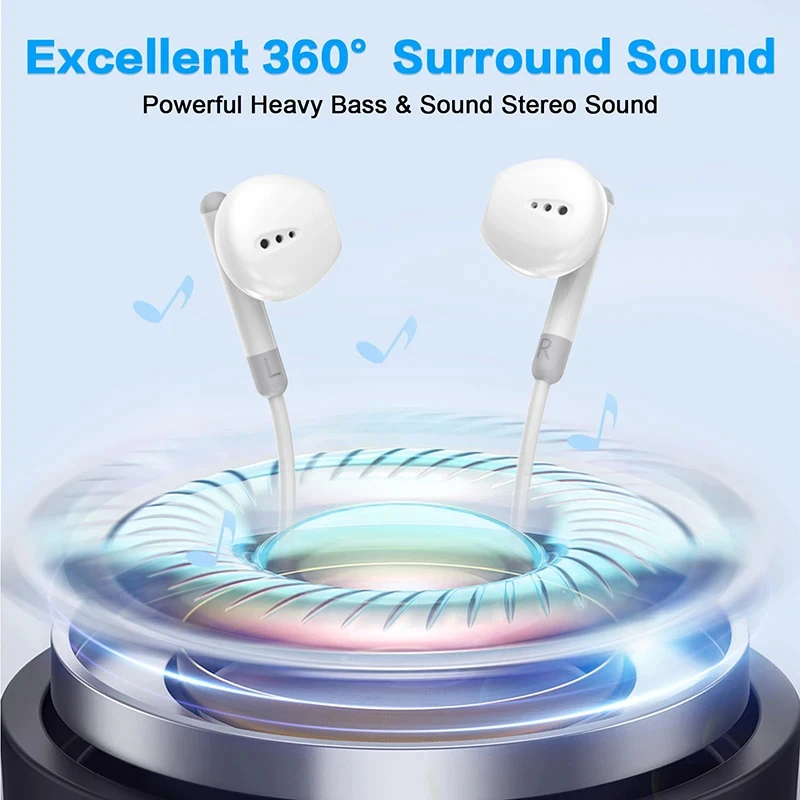 For Apple Headphones For iPhone 14 Wired Bluetooth Earphones 13 12 11 Pro Max SE X 7 8 Plus 3.5mm In-Ear Stereo Earbuds