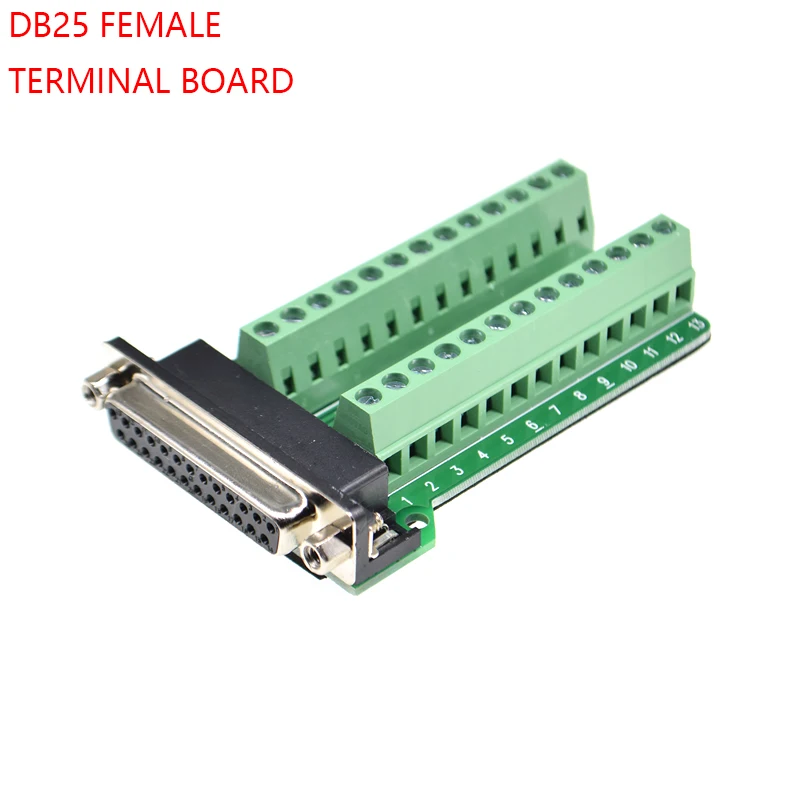 1 pz DB25 25 pin 2 righe maschio femmina connettore all\'adattatore terminale D-SUB convertitore da RS232 a RS485 modulo scheda terminale a 25 pin