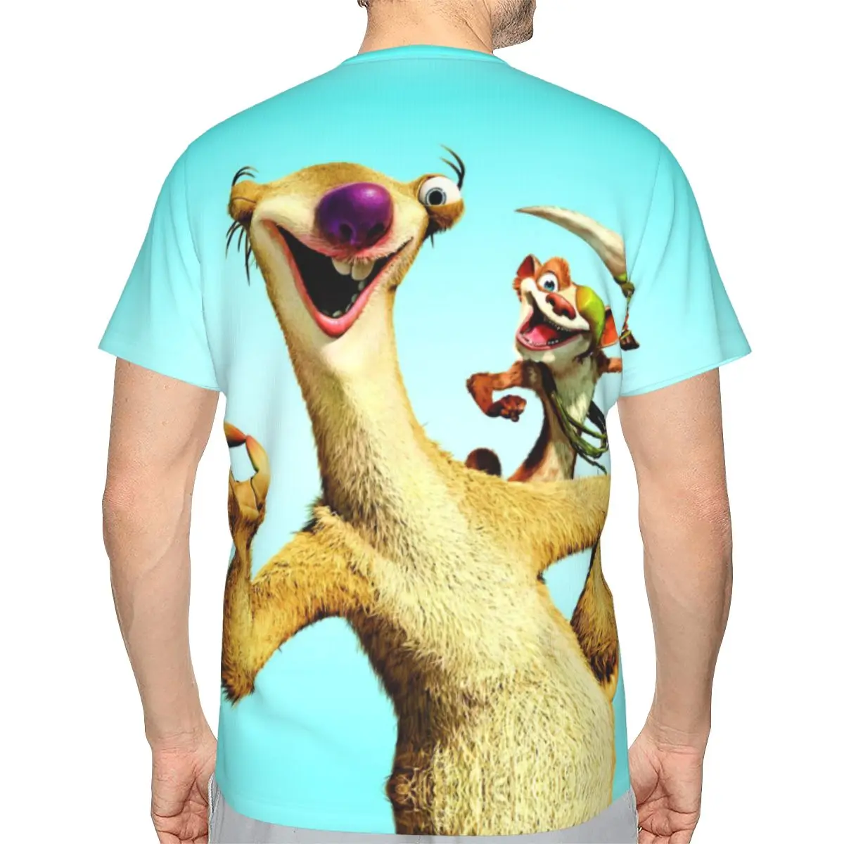 Ice Age Manfred Animated Film Polyester TShirts OK Print Men's Thin T Shirt Hipster Tops