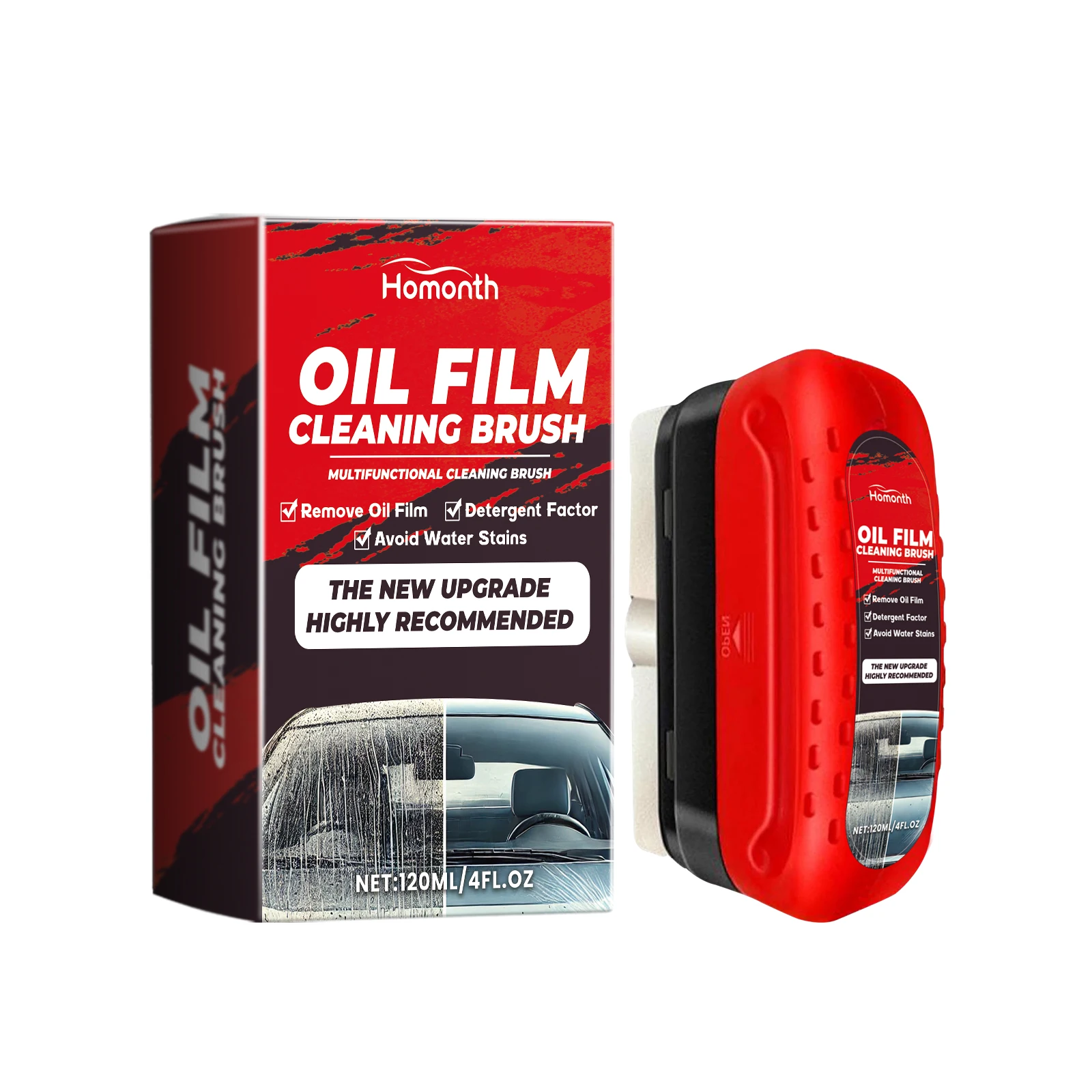 US EU Local Warehouse Windshield Oil Film Degreaser, clears greasy coating & stubborn stains on auto glass, eliminates blur and wiper vibration, easy DIY cleaner for windshield deep cleaning and sight restoration