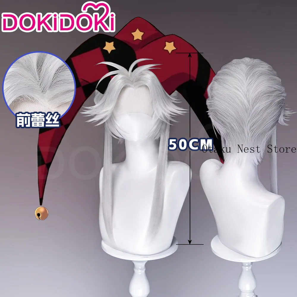 Anime The Freak Circus Pierrot Cosplay Perücke Silberweißes Haar Comic Con Requisiten Rollenspiel Zubehör Coser Geschenk Halloween Party