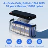 ポータブルリチウム電池Wattcycle-LiFePO4 V,100Ah,統合100A,bms,2560wh,RV,海洋用途,オフグリッド用 3