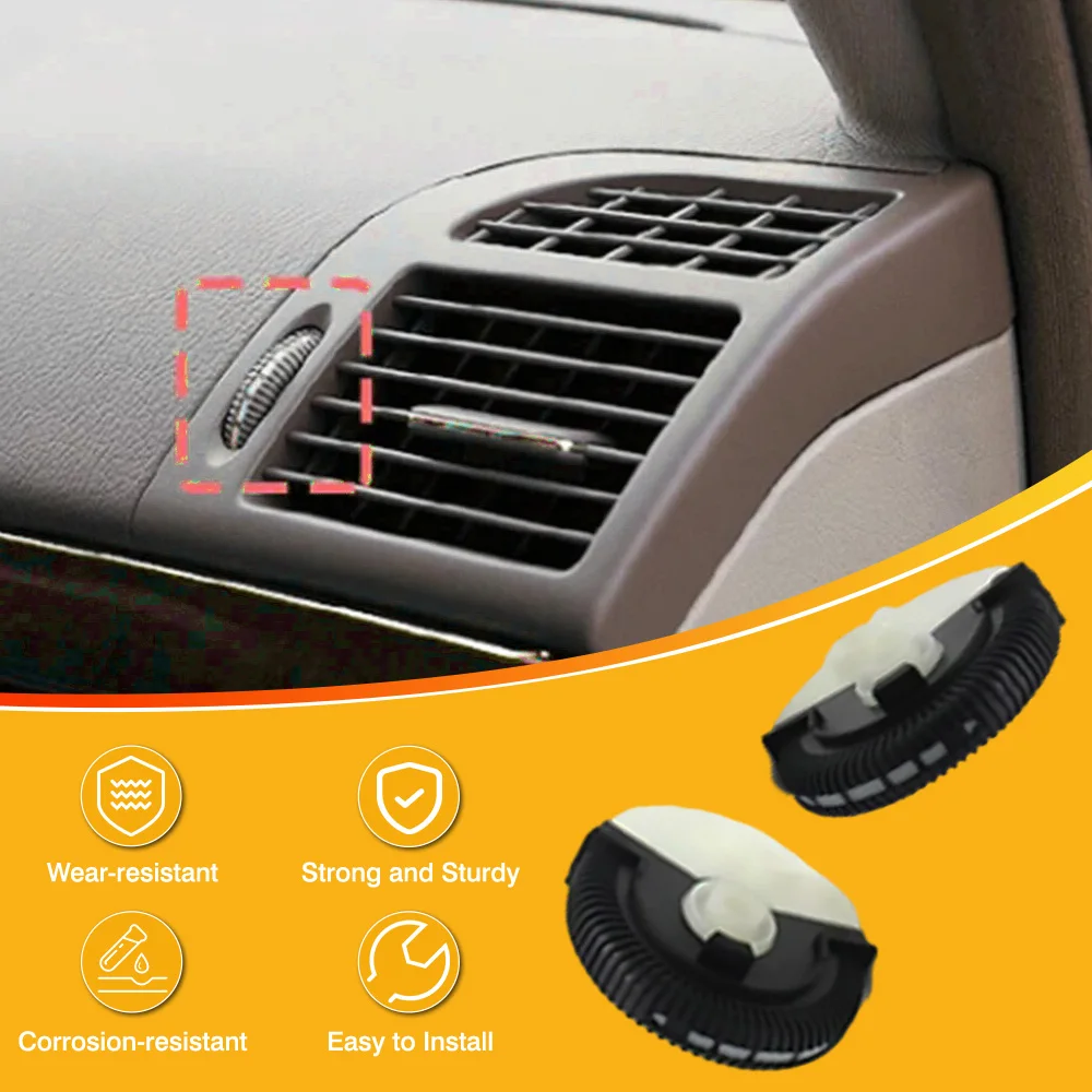 

2pcs Front/Rear Left Right Air Conditioner Ac Vent Base Roller Knob for Mercedes-Benz E Class W211 2003-2008