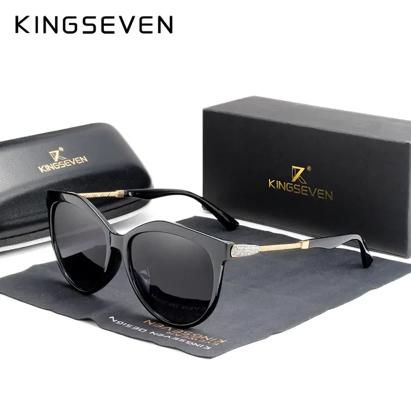 KINGSEVEN 2023 Polarized Women's Sunglasses Gradient Lens Luxury Sun Glasses Brand Lentes Eye Protection Eyewear de sol Mujer