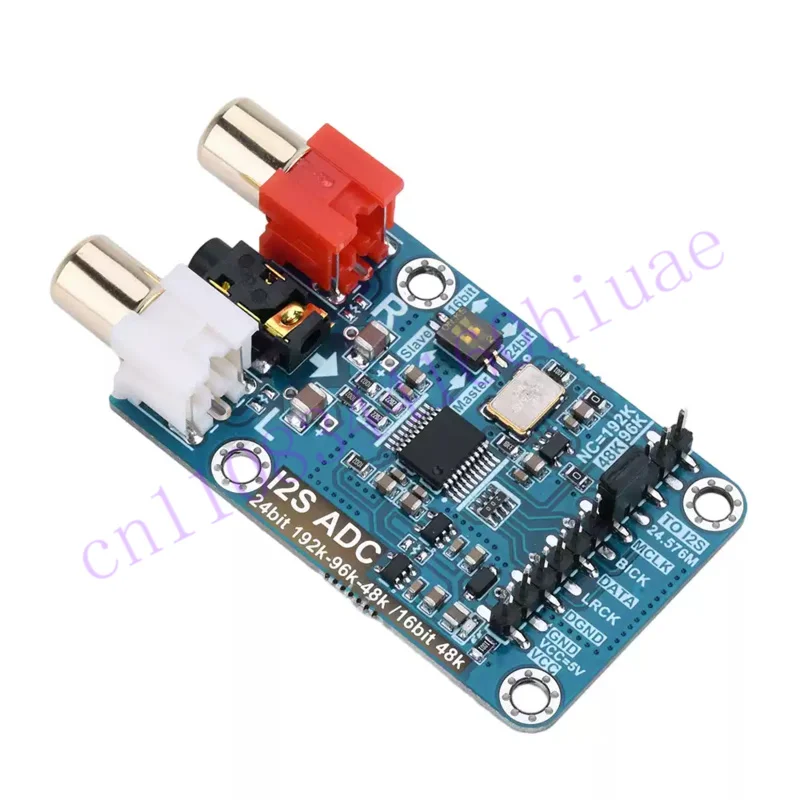 ADC Audio I2S Capture Card Module, I2S Master-Slave Mode Development Board, 24BIT, 192K, 96K, 48K