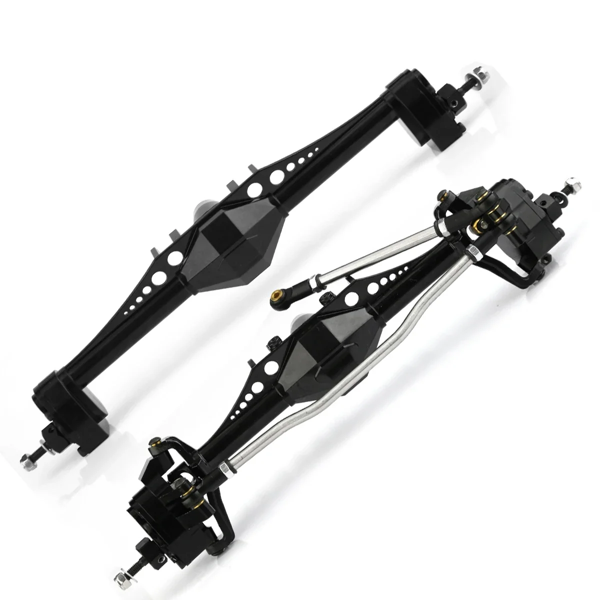 2pcs Aluminum Alloy Front Rear Axle for 1/10 scx10iii RC Crawler Car Axial Capra 1.9 Unlimited Trail Buggy UTB Currie F9 Upgrade