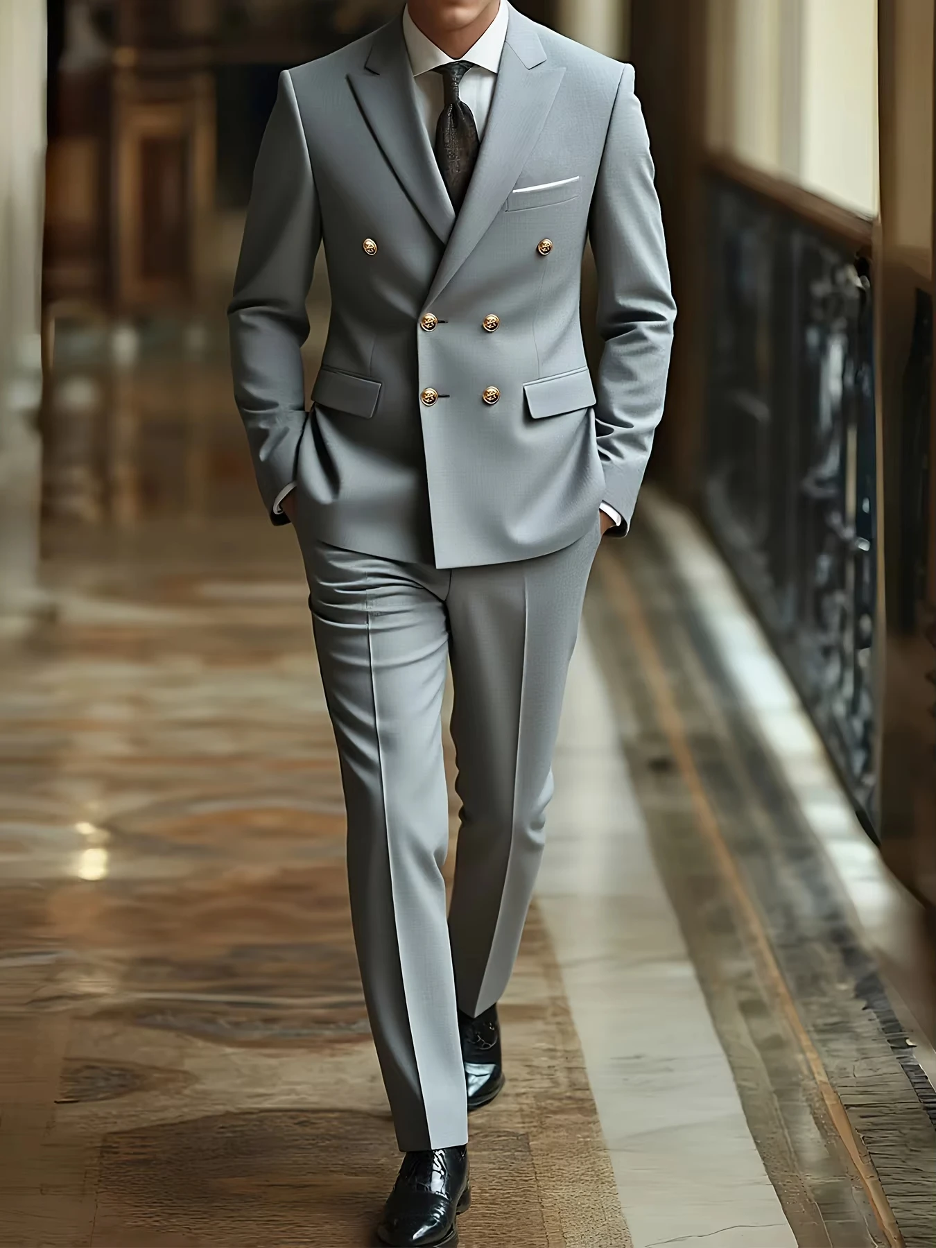 Men's 2Pcs Suit Set Including  - огляд і ціна Men Formal Wear Fashion