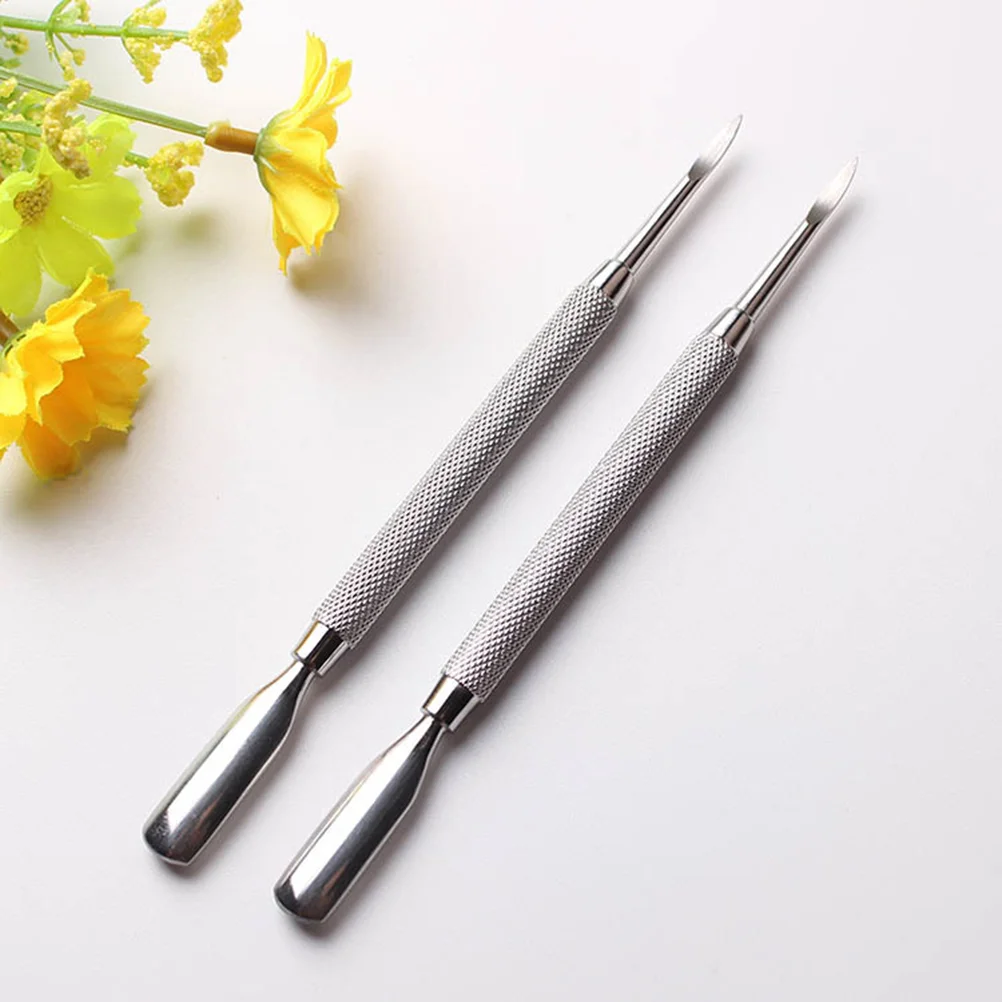 

Stainless Steel Nail Cuticle Remover Spoon Pusher Manicure Pedicure Care Tool(Style 1) Nail Cuticle Cleaner