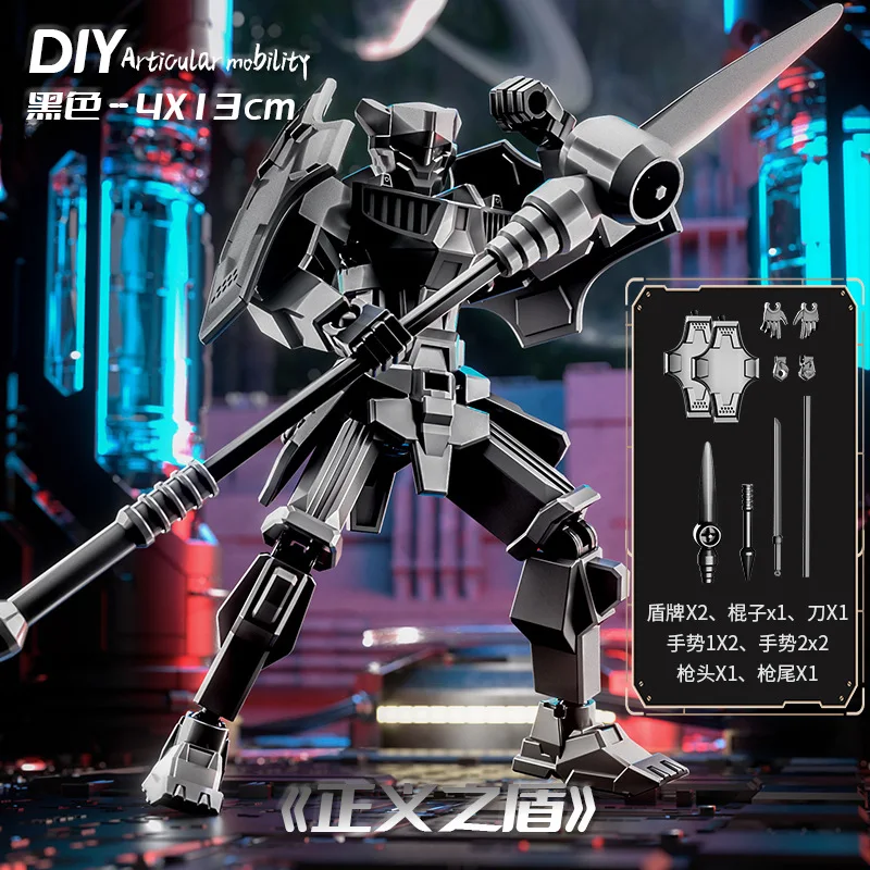 Angel Titan Joint Man Decompressie T13 Robot Magnetisch Multi Joint Assembleerbaar Model Speelgoed 9pcs Menselijk Lichaam Model Karakter Gift