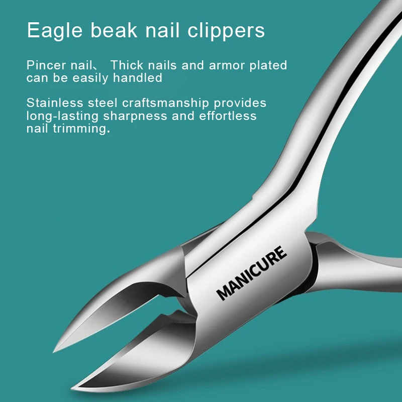 Kits de coupe-ongles professionnels, outils de beauté des ongles, utilisation en Salon avec grand coupe-ongles, pince à sourcils, cuillère à oreilles, cuir de luxe