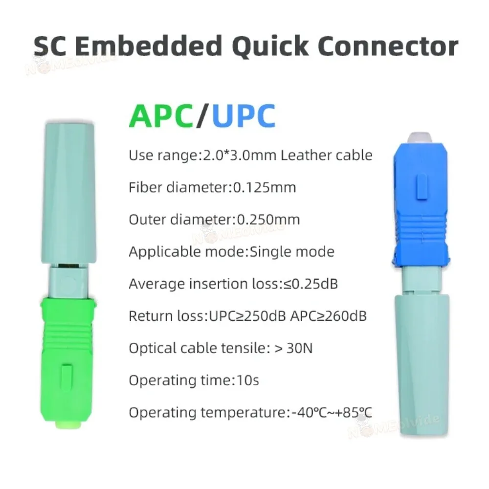 FTTH Tool Cold Embedded Quick Fiber Optic Fast SC UPC Single-Mode Optical Fibe Connector