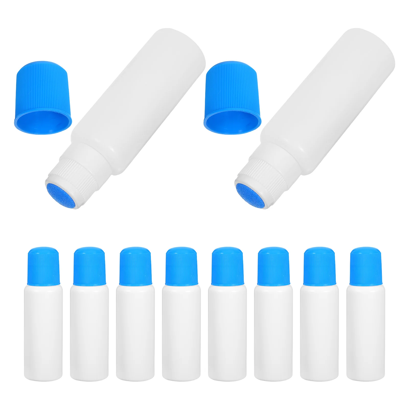 10 Pcs Smudge Bottle External Liquid Applicator with Sponge Tip Reagent Medicine Face Cream Dispenser Plastic Empty Lotion