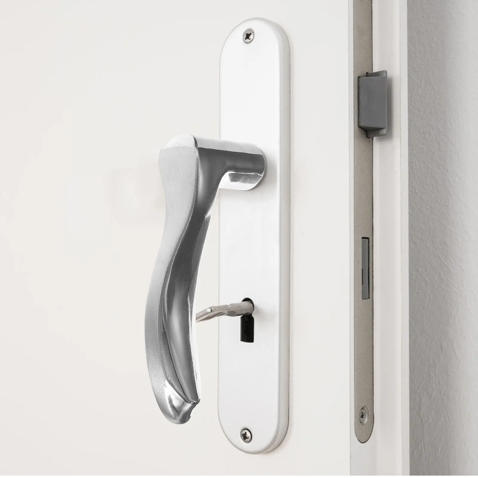 

Усиленная дверная ручка-кнопка для дверей спальни, шкафа, кладовой, с отделкой из нержавеющей стали, в современном стиле, для установки на дверь