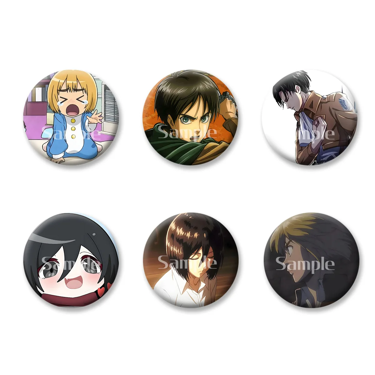 

Original Anime Peripherals Cartoon Role Flash Badge Keychains Makeup Mirror Fridge Magnet ACG Goods Game Peripherals Toy Gift